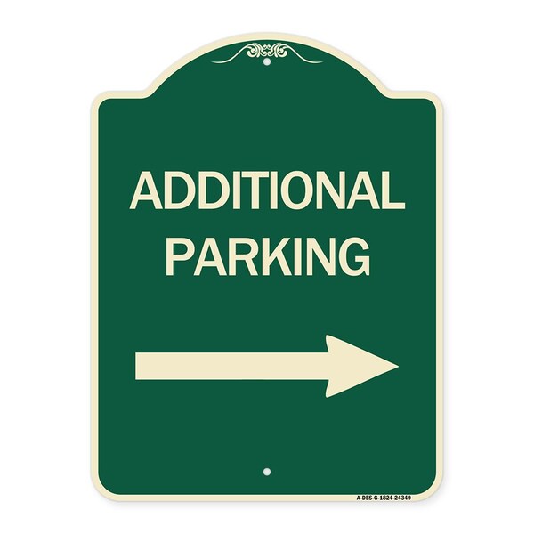 Signmission Additional Parking Right Arrow Heavy-Gauge Aluminum Architectural Sign, 24" x 18", G-1824-24349 A-DES-G-1824-24349 - main